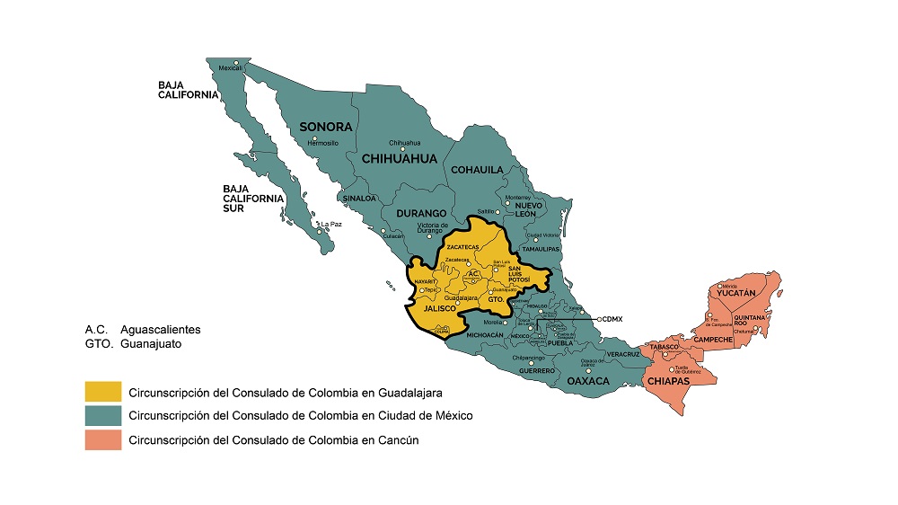 Cincunscripción en Guadalajara